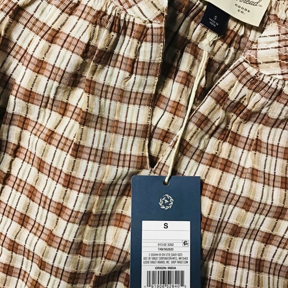 🌻NWT BOHO PLAID TOP - Picture 4 of 8